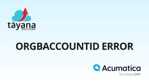 OrgBAccountID Error