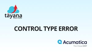 Control Type Error