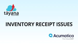 Inventory Receipt Issues