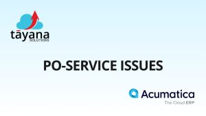 PO-Service Issues