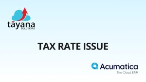 Tax Rate Issue